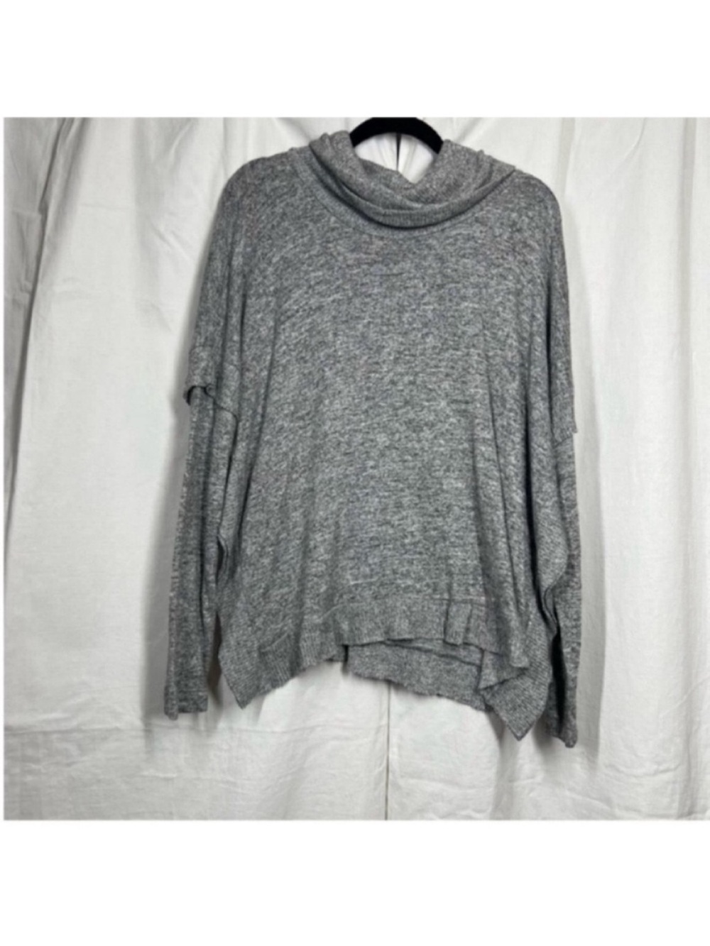 Anthropologie postage stamp cowl neck knit long sleeve sweatshirt oversize